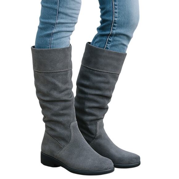 NWOT St. John's Bay 9 Gray Women's Calf Length Riding Boots New No Tags Shoes - Picture 1 of 6